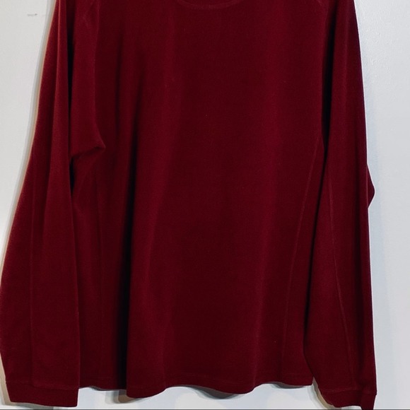 EUC L.L.Bean Burgundy Pullover Quarter-Zip‎ Sweater - Picture 4 of 6
